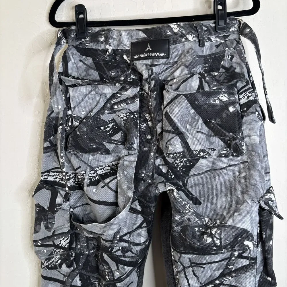 Maniere De Voir Black and Gray Flare Jeans - Picture 7 of 10